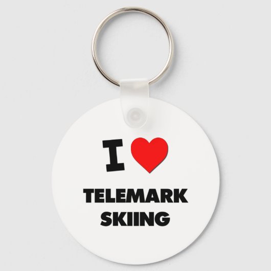 I Love Telemark Skiing Sleutelhanger (Voorkant)