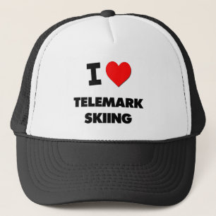 I Love Telemark Skiing Trucker Pet