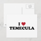 I Love Temecula California Briefkaart (Voorkant / Achterkant)