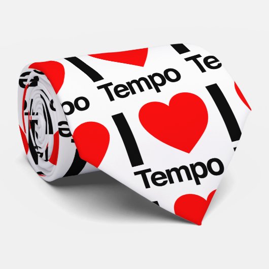 i love tempo stropdas (Opgerold)