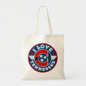 I Love Tennessee State Flag and Map Tote Bag (Voorkant)