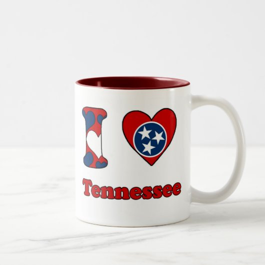 I love Tennessee Tweekleurige Koffiemok (Rechts)