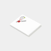 I Love Tennis, ball and racquet Post-it® Notes (Schuin)