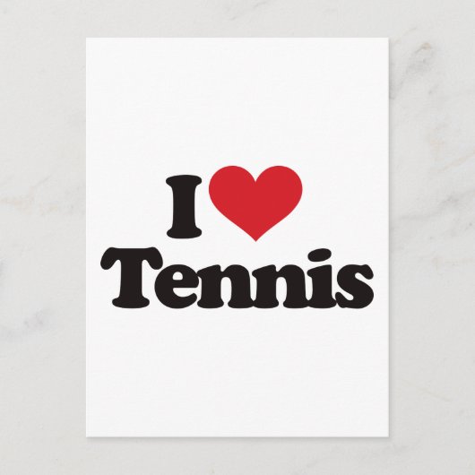 I Love Tennis Briefkaart (Voorkant)