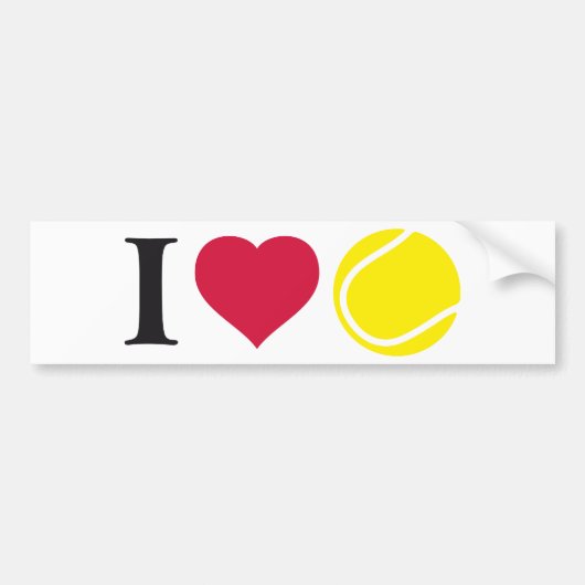 i love tennis bumpersticker (Voorkant)