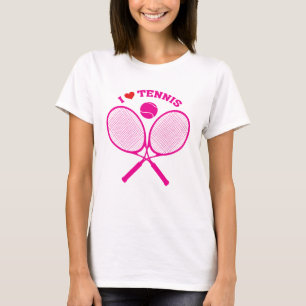 I Love Tennis Crossed Rackets Tennis t shirt
