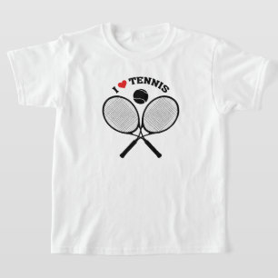 I Love Tennis Crossed Rackets Tennis t shirt