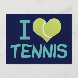 I Love Tennis Cute Briefkaart