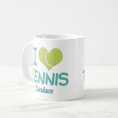 I Love Tennis Cute Custom Koffiemok (Voorkant links)