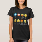 I Love Tennis Emoji Emoticon Graphic Tee Shirt (Voorkant)