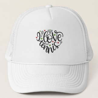 I Love Tennis Heart Shirt – Cute Tennis Lover Trucker Pet