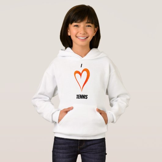 I Love Tennis - Kinder trui Hoodie (Voorkant volledig)