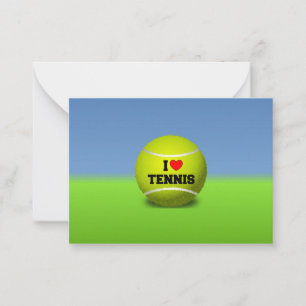 I Love Tennis - kleurrijk design Notitiekaartje