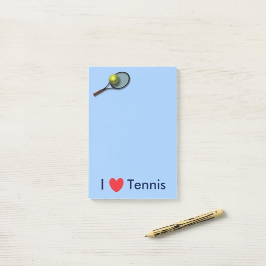 "I Love Tennis" Post-it® notes 4 x 6 (Op bureau)