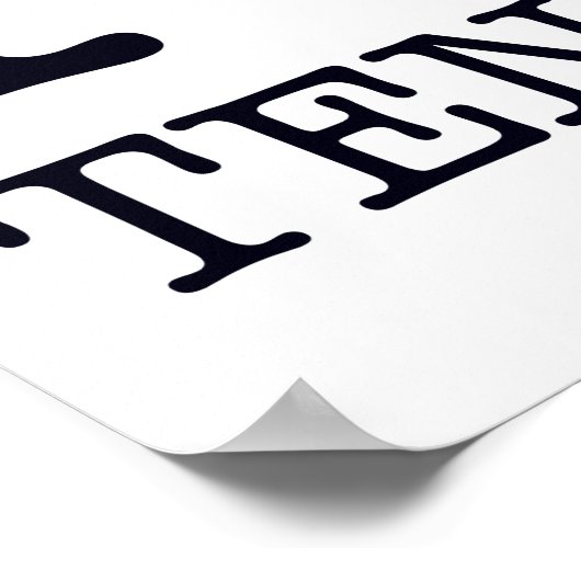 I LOVE TENNIS POSTER (Hoek)