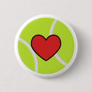 I Love Tennis Ronde Button 5,7 Cm