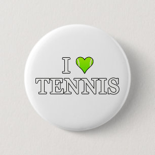 I Love Tennis Ronde Button 5,7 Cm