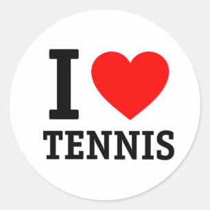 I Love Tennis Ronde Sticker