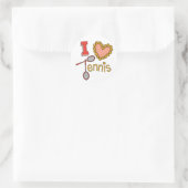 I Love Tennis Ronde Sticker (Tas)