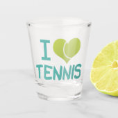 I Love Tennis Shot Glas (Voorkant)