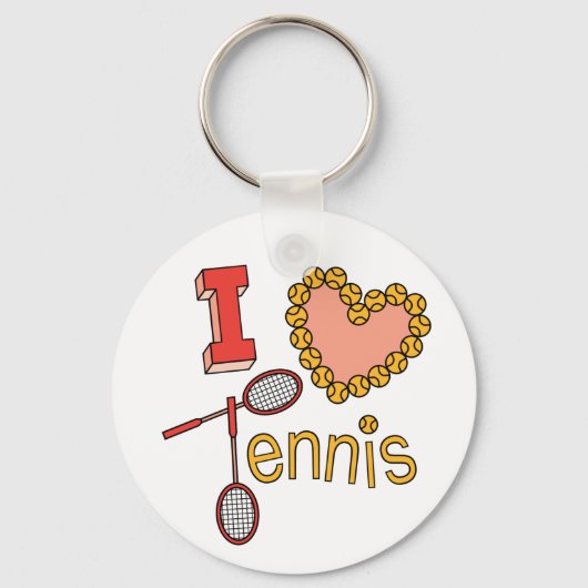I Love Tennis Sleutelhanger (Voorkant)
