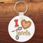 I Love Tennis Sleutelhanger (Voorkant)