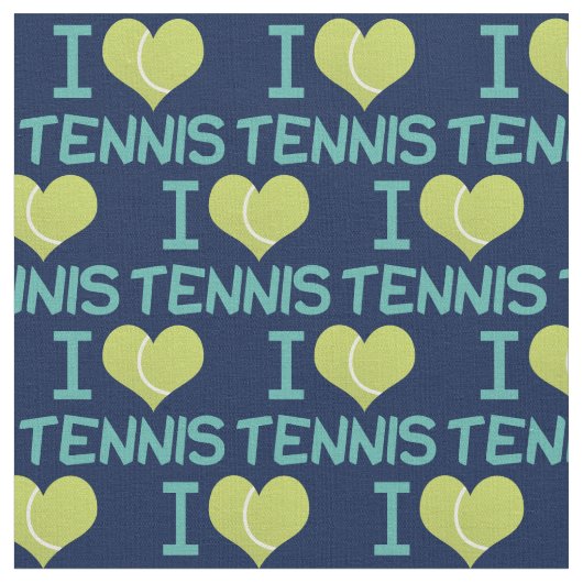 I Love Tennis Stof (Close Up)