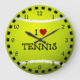 I Love Tennis - Tennis Ball Grote Klok