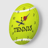 I Love Tennis - Tennis Ball Grote Klok (Hoek)