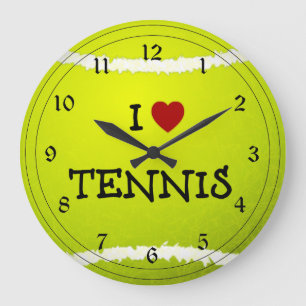 I Love Tennis - Tennis Ball Grote Klok