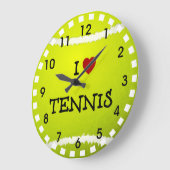 I Love Tennis - Tennis Ball Grote Klok (Hoek)