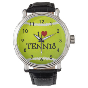 I Love Tennis - Tennis Ball Horloge