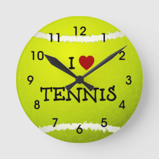 I Love Tennis - Tennis Ball Ronde Klok