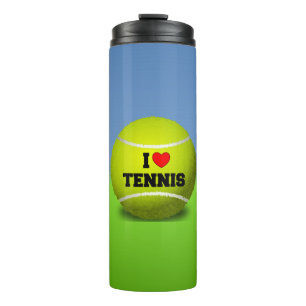 I Love Tennis - tennisbal - gras Thermosbeker