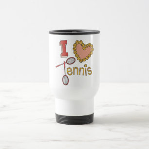 I Love Tennis Travel Mugs Reisbeker