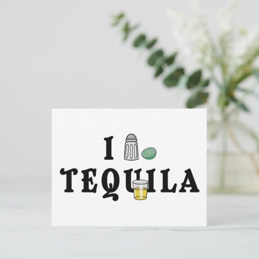 I Love Tequila Briefkaart (Staand voorkant)