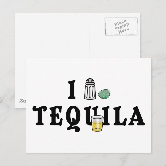 I Love Tequila Briefkaart (Voorkant / Achterkant)