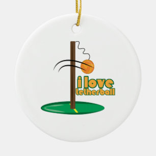 I Love Tetherball Keramisch Ornament