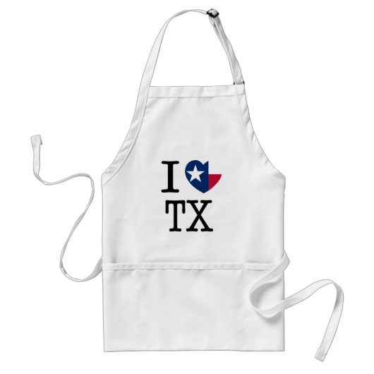 I Love Texas Apron Standaard Schort (Voorkant)