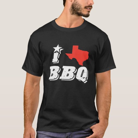 I Love Texas BBQ Barbecue Pitmaster Grill Chef Pre T-shirt (Voorkant)