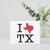 I Love texas Briefkaart (Staand voorkant)