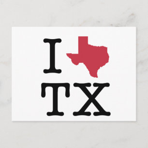 I Love texas Briefkaart