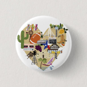 I Love Texas Button