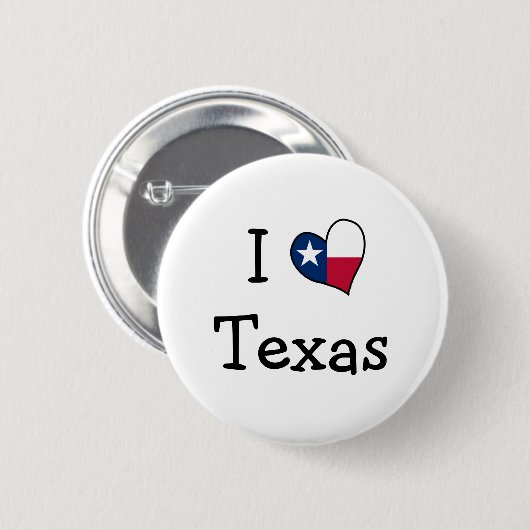 I Love Texas Button (Voorkant /achterkant)