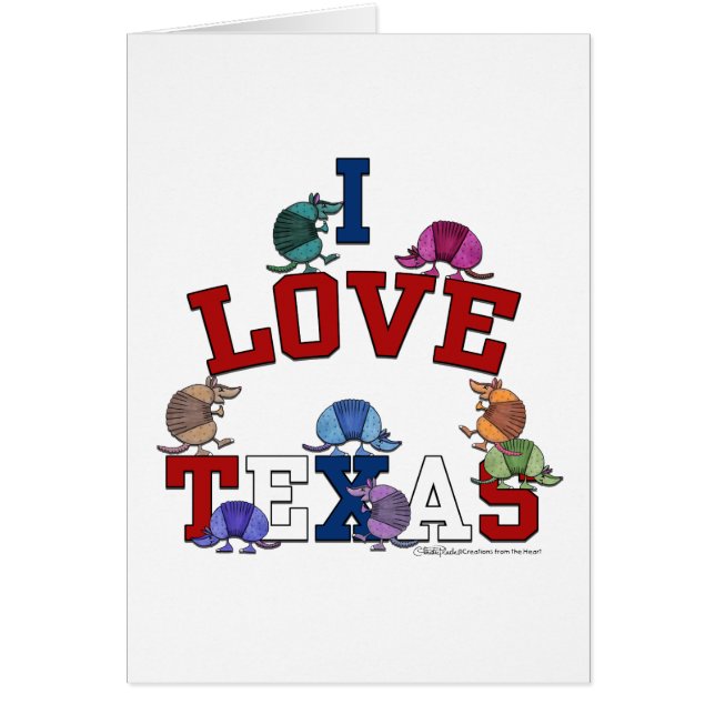I Love Texas-Colorful Armadillos (Voorkant)