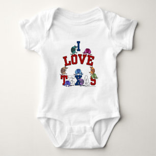 I Love Texas-Colorful Armadillos Romper