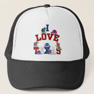 I Love Texas-Colorful Armadillos Trucker Pet