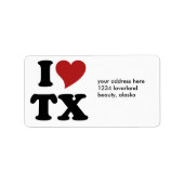 I Love Texas Etiket (Voorkant)
