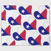 I Love Texas Flag Heart Cadeaupapier (Vlak)