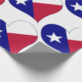 I Love Texas Flag Heart Cadeaupapier (Hoek)